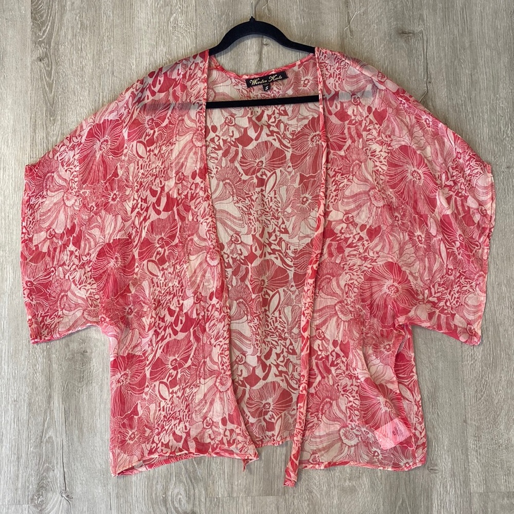 Winter Kate Vintage Silk Kimono Top - Size Small